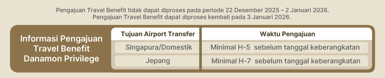 Blackout Period Travel Benefit